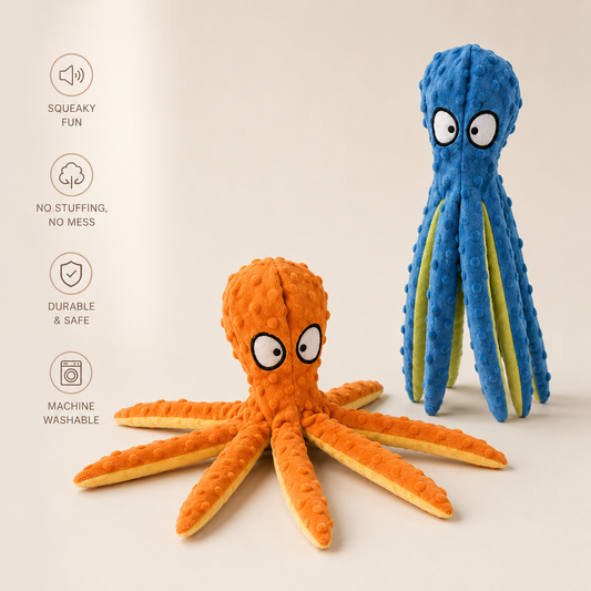 Oktopus-Plüsch-Hundespielzeug
