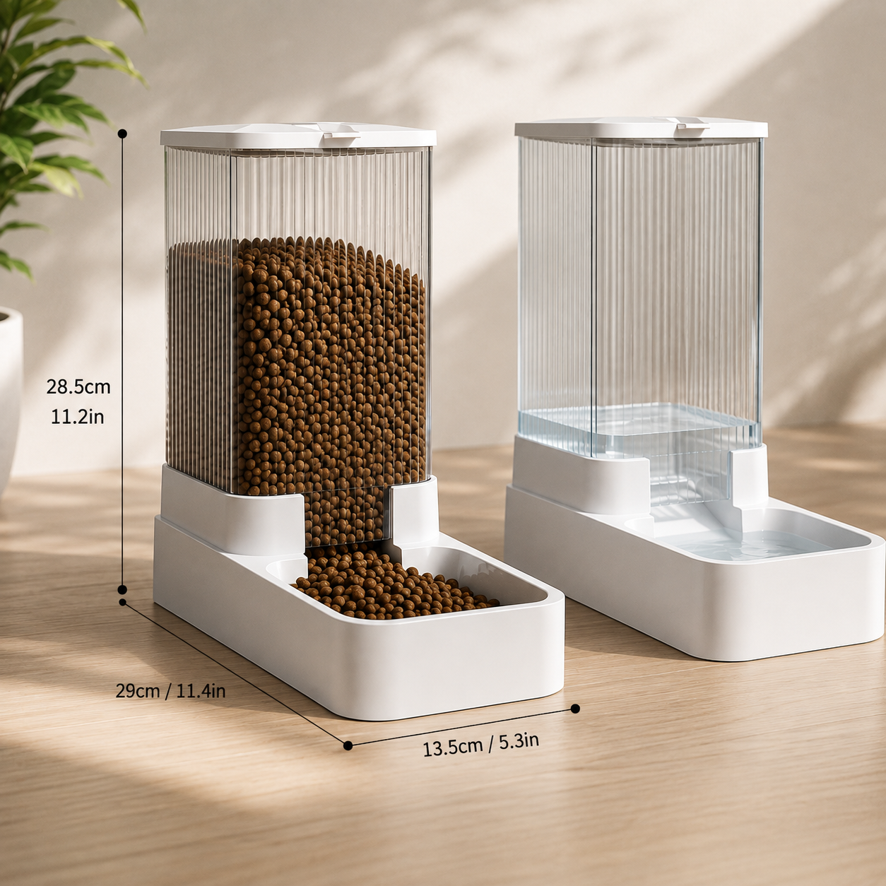 Automatic Dog Food and Water Dispenser Set