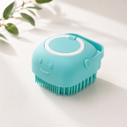 Silicone Pet Bath Massage Brush with Shampoo Dispenser