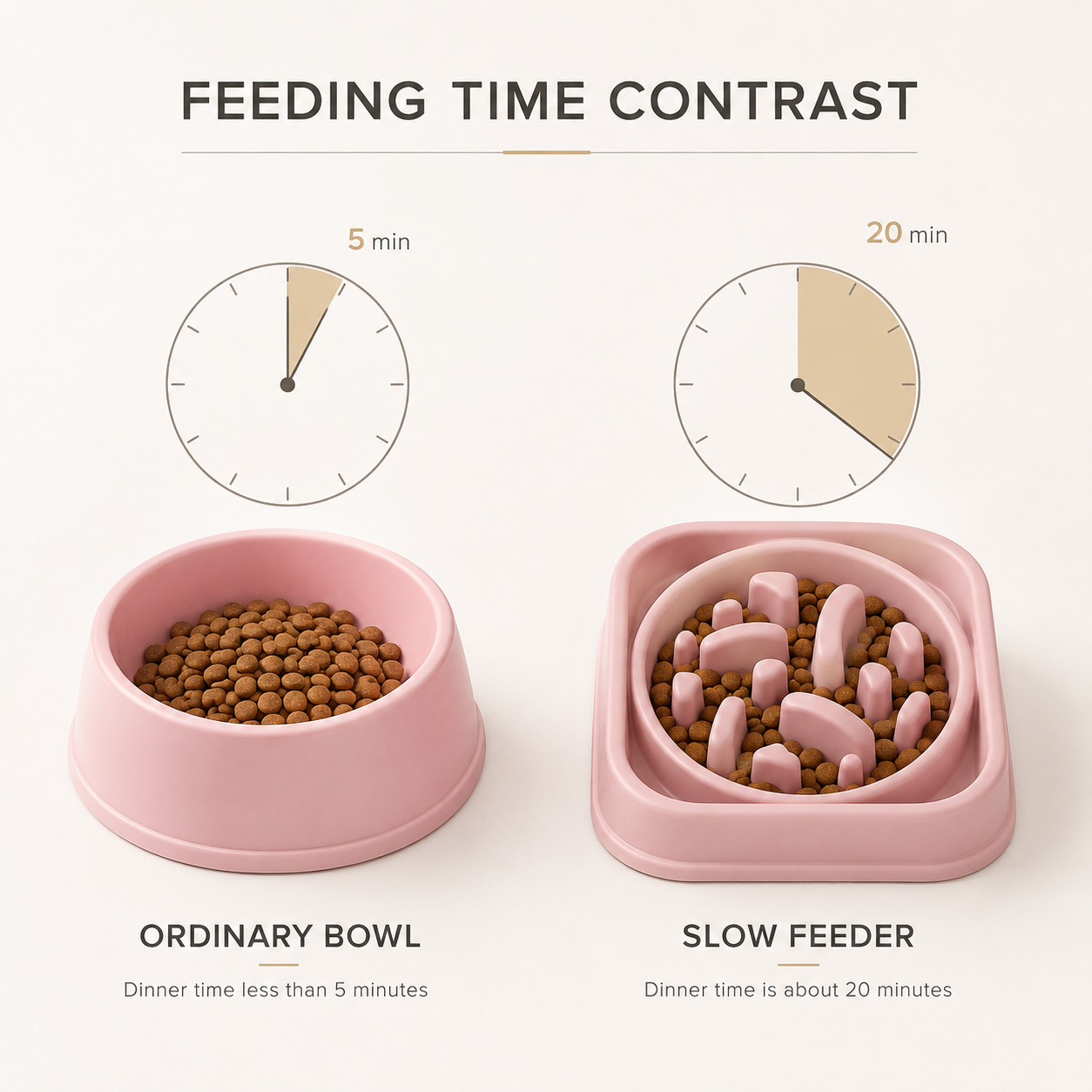 Non-Slip Slow Feeder Dog Bowl