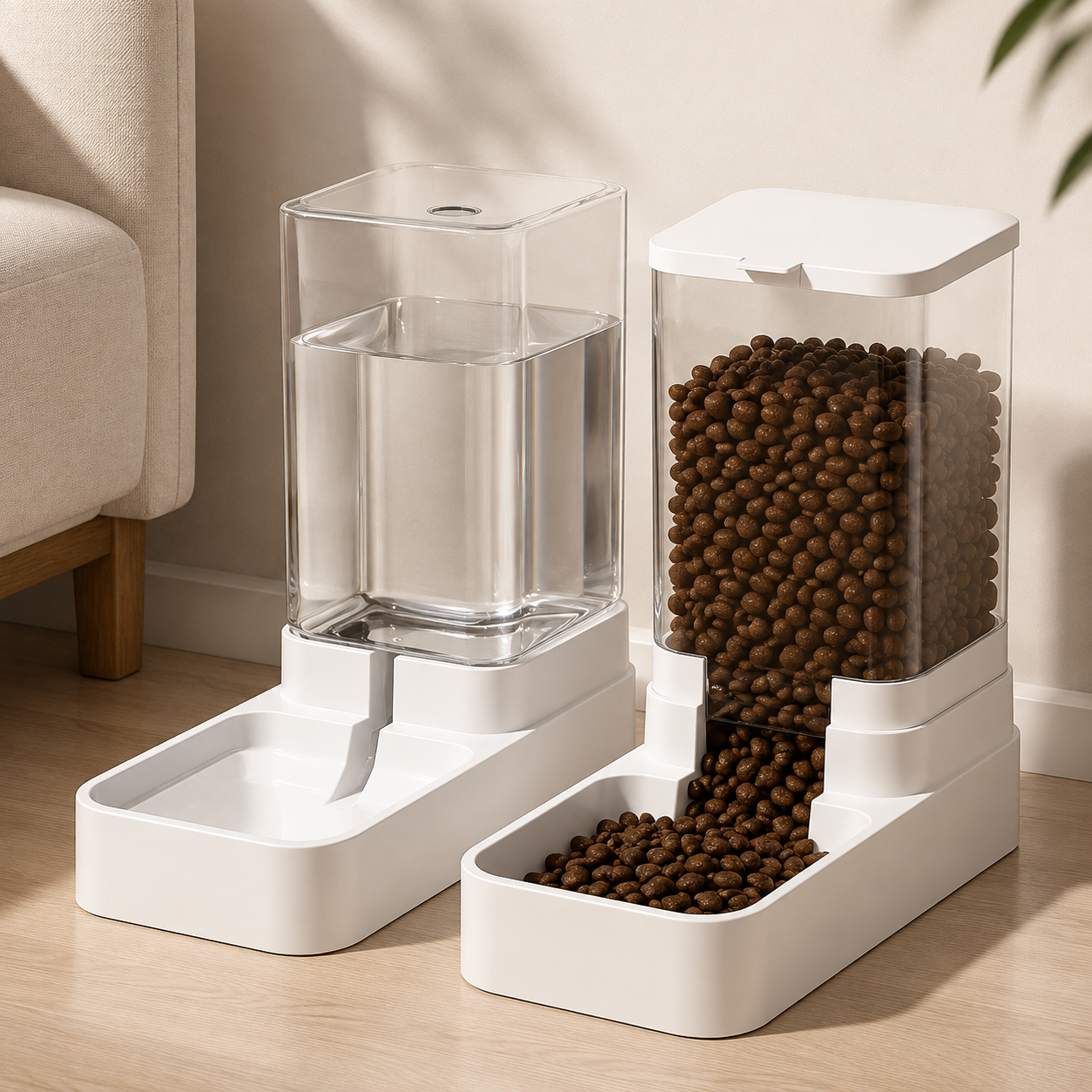 Automatic Dog Food and Water Dispenser Set