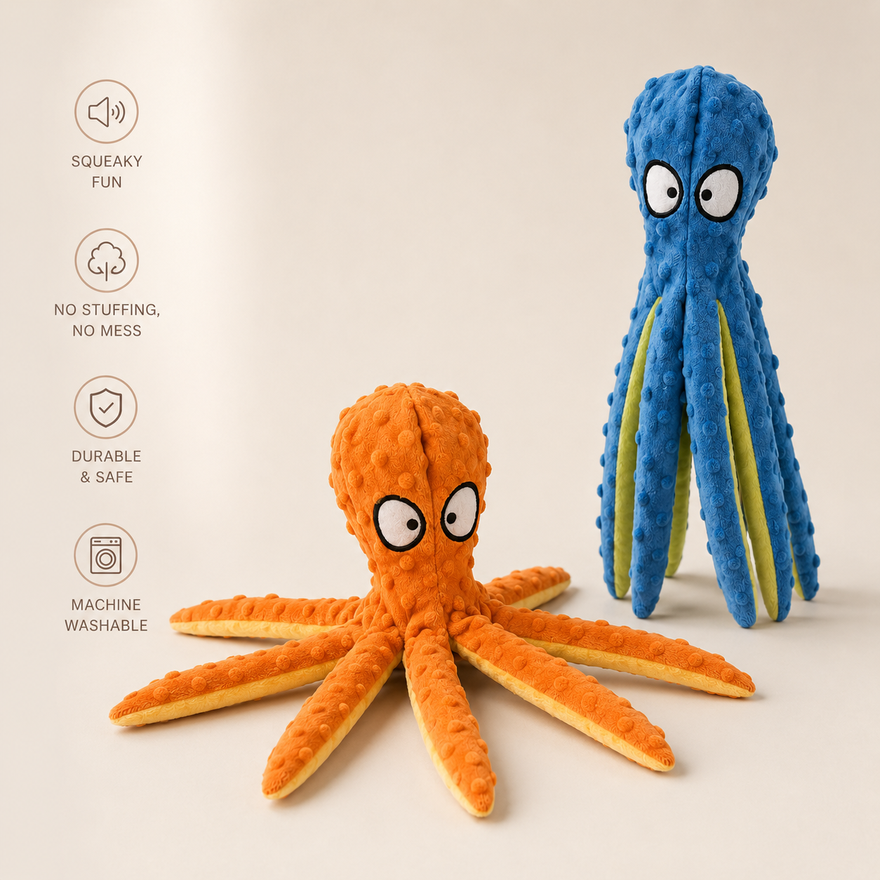 Octopus Plush Dog Toys