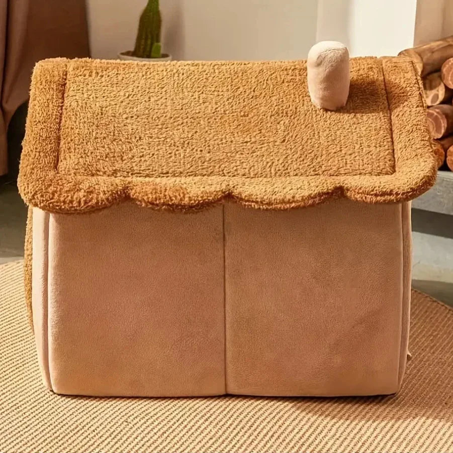 Foldable Washable Pet Cave Bed