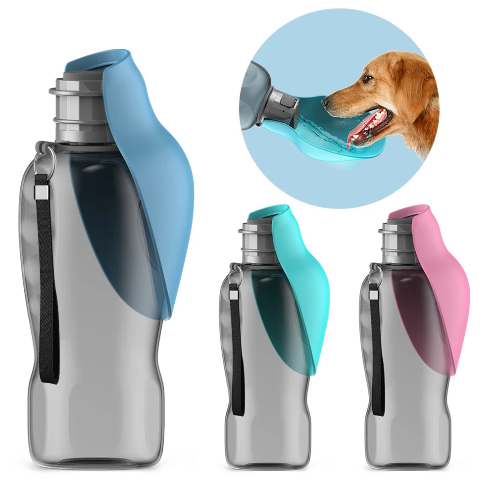 800ml Portable Dog Water Bottle with Drinking Bowl