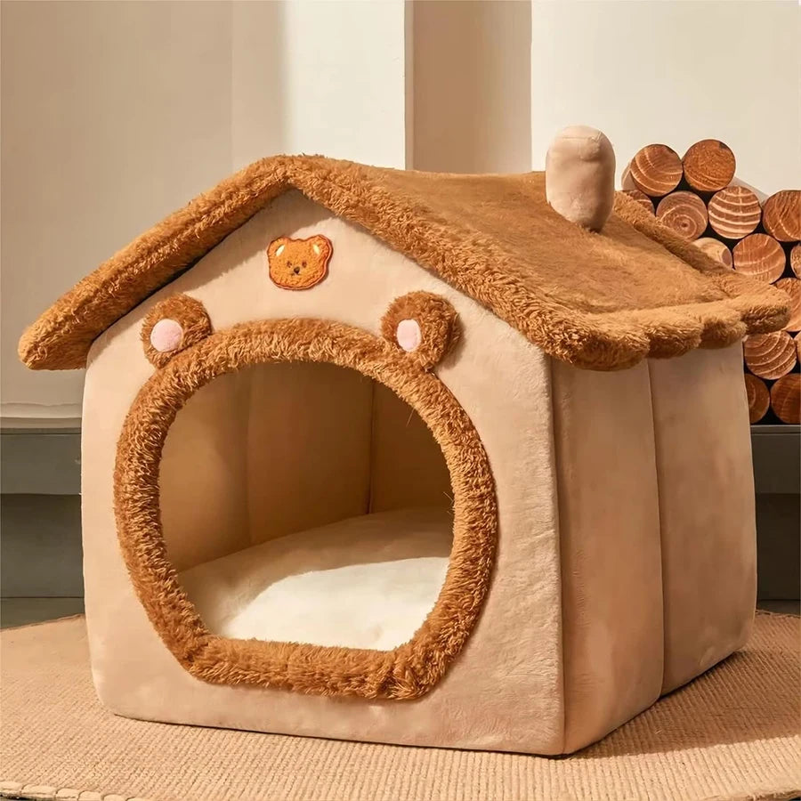 Foldable Washable Pet Cave Bed