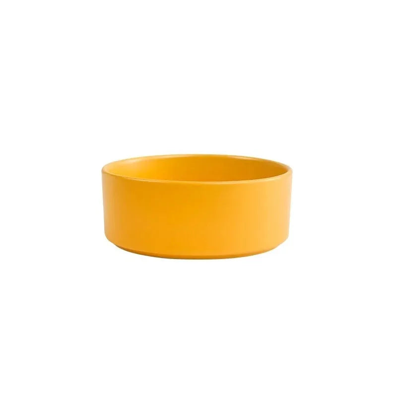 Elevated Dual Pet Bowl with Wooden Base